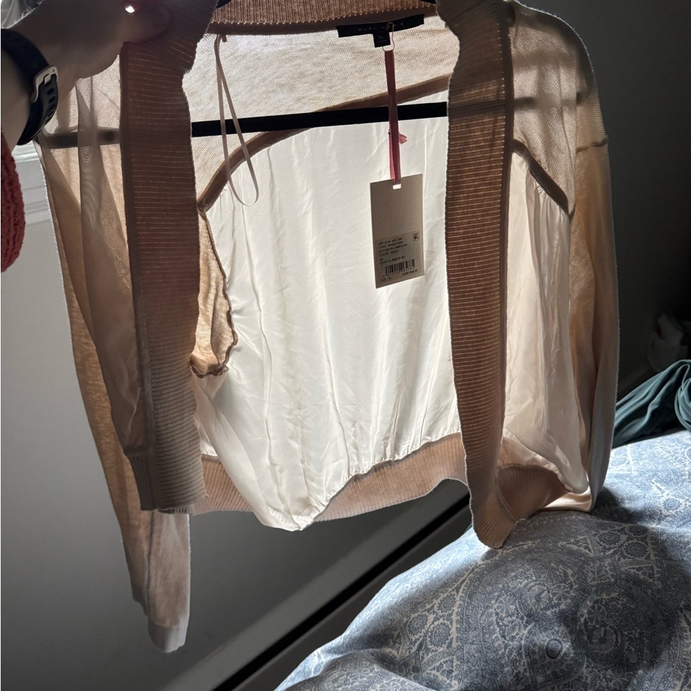 Alex Marie Devin Cardigan Size XL Sand NWT — Coastal Breeze Collection